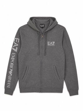 EA7 Emporio Armani Gray Zip Up Hoodie Size Medium Men’s